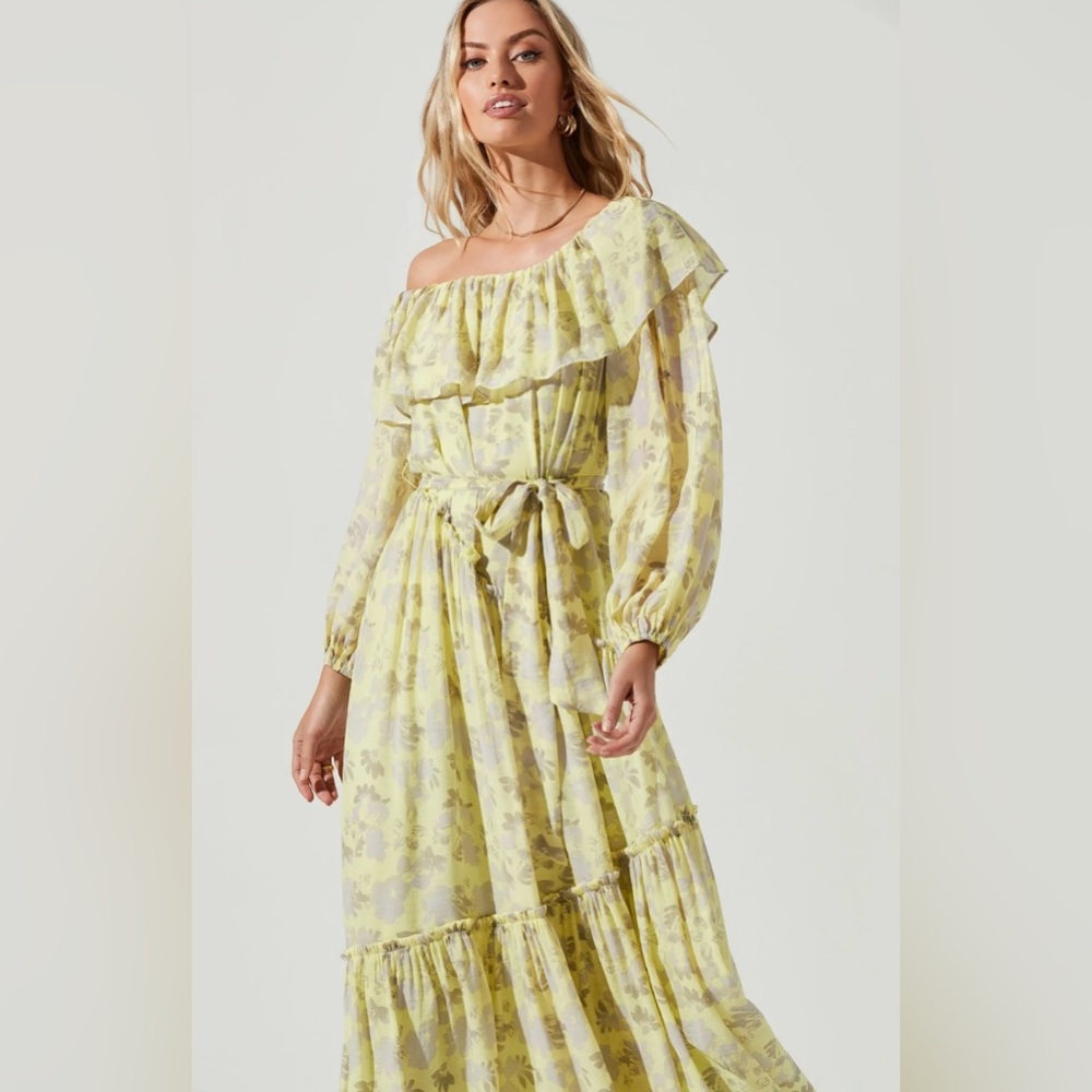 Revolve X ASTR The Label KAYLANI Tiered MIDI DRESS Size Small NWT - Picture 3 of 14